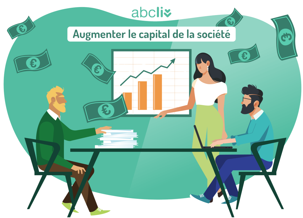 Groupe d’associés autour d’une table examinant des contrats et graphiques, avec des éléments symbolisant la croissance financière, reflétant collaboration et stratégie d’entreprise.