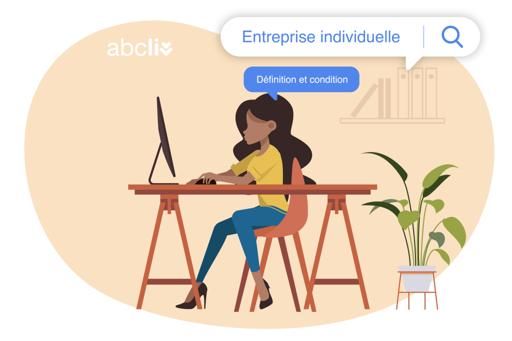 Entreprise individuelle : une femme recherche les définitions et conditions liées à cette activité.