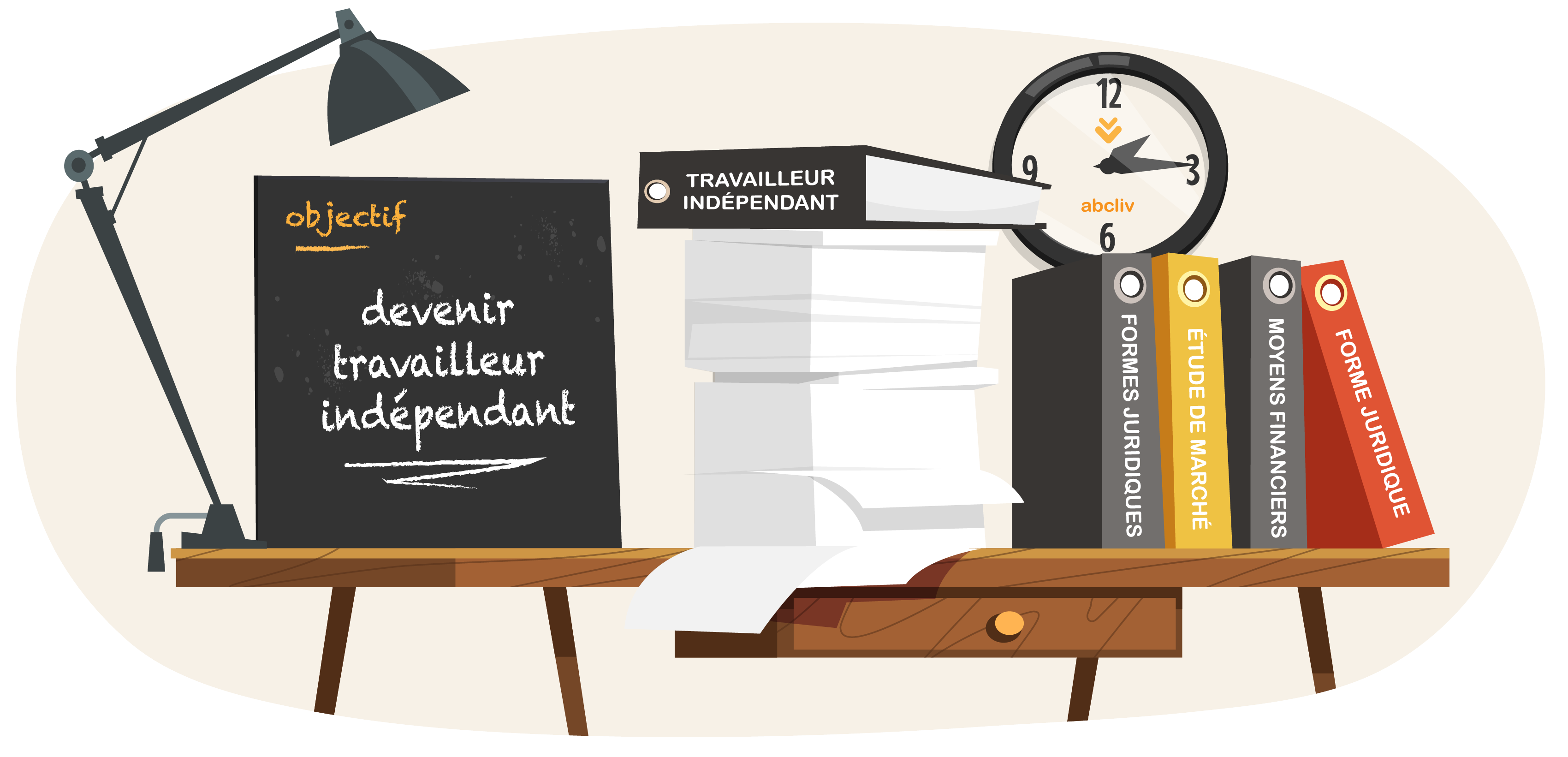 Illustration travailleur indépendant